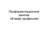 Профориентационное занятие «В мире професси