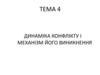 Динаміка конфлікту і механізм його виникнення