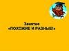 Занятие «похожие и разные!»