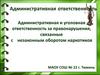 Административная и уголовная ответственность за правонарушения, связанные с незаконным оборотом наркотиков