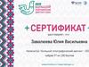 Сертификат. Завалюева Юлия Васильевна