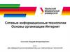 Сетевые информационные технологии. Основы организации Интернет