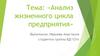 Анализ жизненного цикла предприятия