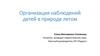 Организация наблюдений детей в природе летом