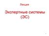 Экспертные системы (ЭС)