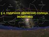 Годичное движение Солнца. Эклиптика  (урок 4)
