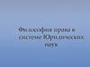 Философия права в системе Юридических наук