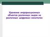 Хранение информационных объектов различных видов на различных цифровых носителях