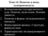 Понятие и виды судопроизводств. Тема 14
