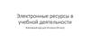 Электронные ресурсы в учебной деятельности.  10 класс
