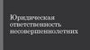 Юридическая ответственность несовершеннолетних