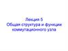 Общая структура и функции коммутационного узла. Лекция 5