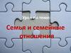 Семья и семейные отношения (5 класс )