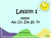Hello! Aa, Cc, Dd, Ss, Tt