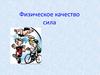 Физическое качество сила