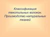 Классификация текстильных волокон. Производство натуральных тканей