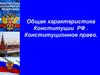Общая характеристика Конституции РФ . Конституционное право