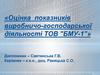 Оцінка показників виробничо-господарської діяльності ТОВ "БМУ-1"