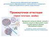 Промежуточная аттестация (первое полугодие, декабрь)