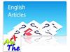 English Articles