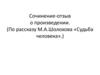 Сочинение-отзыв о произведении (По рассказу М.А.Шолохова «Судьба человека».)