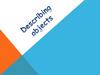 Describing objects