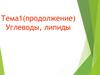 Углеводы, липиды. Тема1(продолжение)