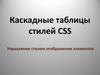 Каскадные таблицы стилей CSS. Управление стилем отображения элементов