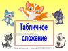 Табличное сложение. 1 класс