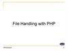 File Handling with PHP