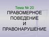 Правомерное поведение и правонарушение