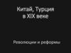 Китай, Турция в XIX веке. Революции и реформы