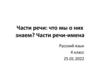 Части речи: что мы о них знаем? Части речи-имена