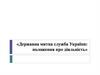 Державна митна служба України. Положення про діяльність