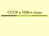 СССР в 1920-е годы