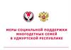 Меры социальной поддержки многодетных семей в Удмуртской Республике
