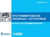 Программирование линейных алгоритмов. Начала программирования