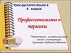 Урок русского языка в 6 классе. Профессионализмы и термины