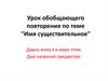 Имя существительное