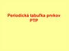Periodická tabuľka prvkov PTP