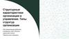 Структурные характеристики организации и управление. Типы структур организации