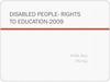 Disabled people- rights to education-2009