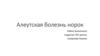 Алеутская болезнь норок