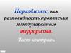 Наркобизнес, как разновидность проявления международного терроризма