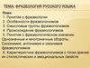Фразеология русского языка