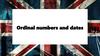Ordinal numbers and dates