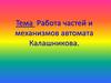 Работа частей и механизмов автомата Калашникова