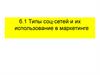 Типы соц-сетей и их использование в маркетинге