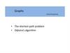 Graphs. The shortest-path problem. Dijkstra’s algorithm