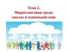 Маркетинговая среда: анализ и взаимодействие